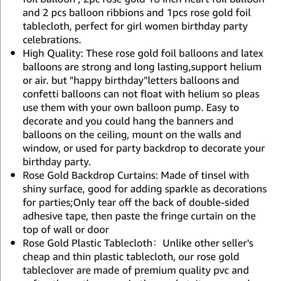 ROSE GOLD “HAPPY BIRTHDAY” Balloon set. - Picture 3 of 4